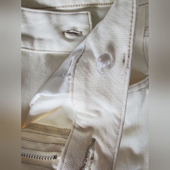 HALARA Flex Jeans M Tall Light Khaki Denim Asymmetric Low Rise Baggy Wide Leg - Picture 11 of 12